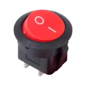 Выключатель клавишный круглый 250V 6А (2с) ON-OFF красный (RWB-213, SC-214, MRS-102-8) REXANT